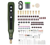 YWBL-WH Mini Perceuse Rotative, Ensemble de Meuleuses à 5 Vitesses, 180 Pièces, Accessoires, Indicateur LED USB, Idéal pour le Bricolage avec Ponçage, Meulage, Polissage et Sculpture (180 pièces)
