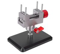 YWBL-WH Mini Pince à étau D'établi en Acier Inoxydable, 14 Trous, Rotule Rotative Réglable à 360 ° avec Base Métallique pour la Fabrication de Bijoux