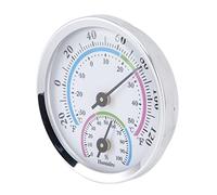 YWBL-WH Mini Thermomètre et Hygromètre d'intérieur, Moniteur d'humidité et de Température argenté Léger, Jauge Numérique Portable de Conception Compacte avec échelle Claire pour Serre, Entrepôt,