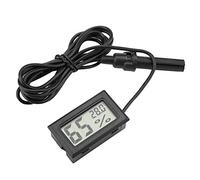 YWBL-WH Mini Thermomètre et Hygromètre Numérique avec Sonde Externe pour Incubateur de Poissons d'aquarium de Reptiles, Moniteur de Température et d'humidité à écran LCD, Plage Précise à Double