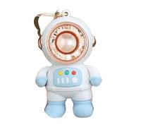 YWBL-WH Mini Ventilateur de Dessin animé, Porte-clés Portatif Mignon, Rechargeable par USB, Petit Ventilateur de Bureau Portable de Voyage sans Lame pour Pendentif de Sac D'école (bleu clair)