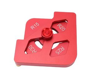 YWBL-WH Modèles de Rayon D'angle Rond pour le Travail du Bois, Ensemble de Gabarit de Routeur en Alliage D'aluminium pour Cadres Photo, Chaises, Tables et Meubles