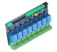 YWBL-WH Module de Carte de Sortie de Relais en Plastique, Contrôleur de Commutateur de Relais à 8 Canaux, Isolation par Optocoupleur TTL 12 V avec Bouton de Réinitialisation, Indicateurs LED pour les