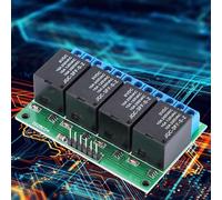 YWBL-WH Module de Relais 5 V 4 Canaux, Relais Bistable Autobloquant pour Moteurs à Courant Continu, électrovannes, Conception Compacte 6,1 X 4,3 Cm avec Déclencheur à Faible Impulsion, capacité de