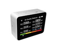 YWBL-WH Moniteur de qualité de L'air WIFI 13 en 1, Détecteur de qualité de L'air Intérieur, Compteur Intelligent de de avec CO2 TVOC PM2.5 PM1.0 PM10, Alarme de Température (WHITE)