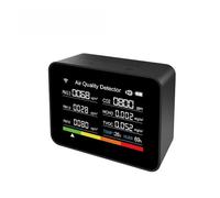 YWBL-WH Moniteur de qualité de L'air WIFI 13 en 1, Détecteur de qualité de L'air Intérieur, Compteur Intelligent de de avec CO2 TVOC PM2.5 PM1.0 PM10, Alarme de Température (BLACK)