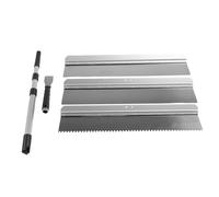 YWBL-WH Outil de Nivellement de Plancher de Ciment, Outil de Ciment Auto-nivelant, Type coudé de 24 Po avec Tige Télescopique Réglable, Support Remplaçable, Poignée Filetée