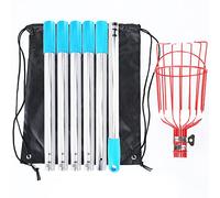 YWBL-WH Outil de Sélecteur de Fruits à Haute Altitude en Acier Inoxydable pour Les Jardiniers Bleu 1,6 M 4 Sections (103in)