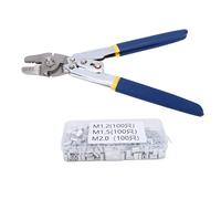 YWBL-WH Outil de Sertissage de Câbles en Acier Inoxydable, 4 Positions de Sertissage 0,1 0,5 1,0 2,2 Mm avec 300 Manchons en Aluminium en 3 Tailles, pour Câbles en Acier