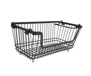 YWBL-WH Panier de Congélation avec Poignée Pliable, Filet de Rangement | Fil de Fer Inoxydable, capacité de 30 Lb, Accès Frontal Facile, Idéal en Congélateur ou en Cuisine, Circulation D'air pour