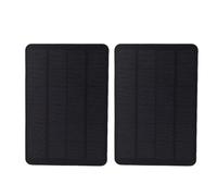 YWBL-WH Panneau Solaire 10 W, 2 Chargeurs en Silicone Monocristallin étanche IP65 avec Support Réglable à 360 Degrés, pour Sonnette à Batterie Ring Plus Pro Video Doorbell 2 3 3Plus 4