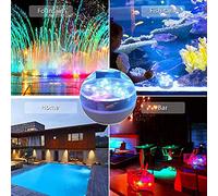 YWBL-WH Paquet de 4 Lumières LED Submersibles, Lumière sous-Marine RVB avec Télécommande, Décoration étanche pour Piscines, Aquariums et Vases
