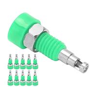 YWBL-WH Prise Banane, Lot de 10 Mini Bornes de Liaison 2mm Femelles, Connecteur Jack pour Instruments Électroniques, Adaptateur de Panneau Jaune Standard