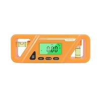 YWBL-WH Protracteur de Finder D'angle Numérique avec écran LCD de Base Magnétique Inclinomètre Tableau de Table électronique Saw Garges de Biseau pour la Précision Mesurant 0 à 90 Degrés (ORANGE)