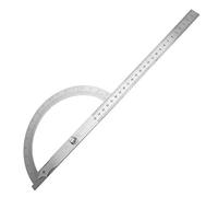 YWBL-WH Rapporteur d'angle en Acier Inoxydable, Compteur d'angle Compact et Durable pour le Travail du Bois et la Construction, Plage de Mesure de 0 à 180 Degrés, Outil 200 X 300 Mm