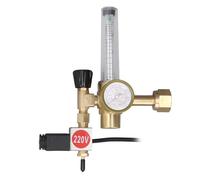 YWBL-WH Régulateur de CO2 avec électrovanne Débitmètre Entrée en Laiton de qualité Supérieure CGA320 pour Tentes de Culture Hydroponique Intérieure Serres Tentes de Plantes (Prise UE 220V)