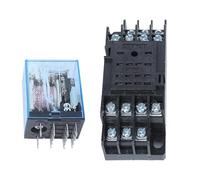 YWBL-WH Relais MY4NJ 14 Broches avec Quatre Structures Normalement Ouvertes et Fermées, Commutation de Circuit de Commande AC DC pour équipement électrique d'automatisation Industrielle 27 X 20 X