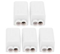 YWBL-WH Répartiteur de Bornes Boîte de Connecteur de Jonction en Cuivre avec Couvercle Isolant Amovible 5 Pièces 1 à 6 Mm2 400 V 60 A pour Câblage de Plafonnier, Câblage de Commutateur, Utilisation