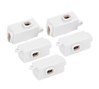 YWBL-WH Répartiteur de Bornes Boîte de Connecteur de Jonction en Cuivre avec Couvercle Isolant Amovible 5 Pièces 1 à 6 Mm2 400 V 60 A pour Câblage de Plafonnier, Câblage de Commutateur, Utilisation