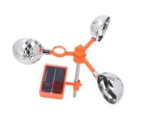 YWBL-WH Répulsif Solaire Contre Les Oiseaux, Prisme Réfléchissant avec Rotation à 360 Degrés pour la Protection du Toit de Jardin et de la propriété, Construction Robuste en ABS, Conception