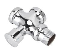 YWBL-WH Robinet de Chasse d'Urinoir Bouton Poussoir en Alliage de Zinc à Retard Temporisé pour Remplacement Pièces WC Commercial et Public