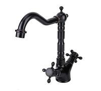 YWBL-WH Robinet en Laiton, Robinet D'évier de Salle de Bains Vintage de Style Européen, D'Eau de Cuisine avec Bobine en Céramique et Conception à Connexion Rapide, pour Mélangeur (color)