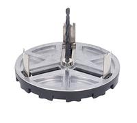 YWBL-WH Scie à Poinçonner Réglable, Outil D'ouverture de Trou Circulaire avec Lames à Trois Dents pour Plomberie en Bois et Plastique, Diamètre Réglable de 45 à 130 Mm, Profondeur de