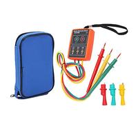 YWBL-WH Séquence de Phases Mètre AC 60V-600V Testeur de Rotation LED | Détecteur de Phase triphasé, Cordon de Test à Double Isolation, Corps en ABS, Portable pour Laboratoire Scolaire et Maison,