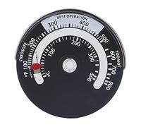 YWBL-WH Thermomètre Magnétique pour Poêle, Plaque de Cadran en Alliage d'aluminium pour Cuisinière à Gaz à Bois, Jauge de Température 0-932 °F pour Accessoires de Four de Cheminée
