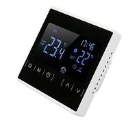 YWBL-WH Thermostat Intelligent à écran Tactile, Contrôleur Numérique de Chauffage au Sol, Régulateur de Température à Coque ABS avec Double Contrôle pour Systèmes électriques Domestiques de 5 à 122 °F