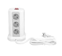 YWBL-WH Tour Multiprise Portable, Tours de Prise, Protection Contre Les Surtensions, pour la Maison, Le Bureau, Le Dortoir (White)