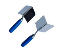 YWBL-WH Truelle d'angle pour Cloisons Sèches en Acier Inoxydable, 2 | 60x80 Mm, Résiste au Collage du Mortier, Poignée en Caoutchouc, pour le Plâtrage des Joints de Carrelage, du Stuc et des