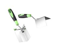 YWBL-WH Truelle d'angle pour Cloisons Sèches en Acier Inoxydable, 2 | 60x80 Mm, Résiste au Collage du Mortier, Poignée en Caoutchouc, pour le Plâtrage des Joints de Carrelage, du Stuc et des