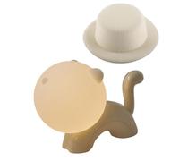 YWBL-WH Veilleuse Chat, Lampe LED Chat en Silicone Souple, Veilleuse Mignonne Rechargeable pour Enfants et Adultes dans la Chambre