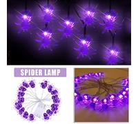 YWBleked DéCoration d'halloween La Guirlande d'halloween Allume Les lumières Violettes de décorations pour Les décorations extérieures sauf Brille (Purple, One Size)