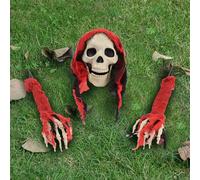 YWBleked DéCorations d'halloween Ensemble de Trois pièces pour Halloween, pour insérer la tête, Simulation de Bras Rampant, décoration Squelette Grande Tente Événementielle (C, One Size)
