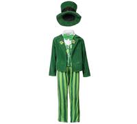 YWBleked Deguisement Halloween Vêtements de spectacle de fête pour enfants,petit costume vert à quatre feuilles Déguisement Cosplay Démon(Green,M)