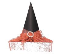 YWBleked Halloween Pour Femme Chapeau de sorcière gothique D pour fête à thème,nouveau chapeau de sorcière,jeu rôle COSPLAY Déguisement Cosplay Nejire Hado(Orange,One Size)