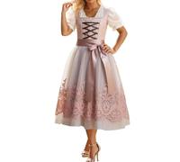 YWBleked Halloween Robe grande taille pour femme,style allemand,carrée,avec cravate,style Oktoberfest,sexy,sur Internet Déguisement De Tueur De Malheur Cosplay(Rose Gold,L)