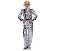 YWBleked Party Fashion Costumes Combinaisons spatiales pour adultes,hommes et femmes,costumes de performance d'astronaute,carnaval d'Halloween,jeu de rôle(avec chapeaux) Costume Cosplay(Silver,L)