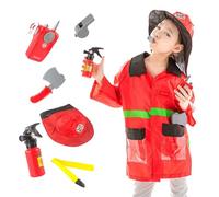 YWBleked Tenue Halloween Enfant Zombie Costume de Pompier pour Enfants,Chef de Cosplay,Jeu rôle,Accessoires Jouets Mon Héros Académique Ochaco Uraraka Cosplay Costume(Watermelon Red,One Size)