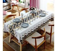 YWBXSHKD Nappe Toile Ciree Rectangulaire 140x240cm, Nappe Picnic Impermeable, éPaisse Essuyable ImperméAble Nappe PVC Toile CiréE Nappe Plastique Facile à Nettoyer ImpriméE