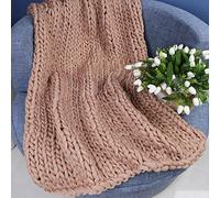 YWBXSHKD Plaid Grosse Maille Laine 100x150cm, Grosse Plaid Tricot Grosse Maille Couverture Tricot, Couverture en Tricot Grosse Maille, DéCorative Maison Chambre Couverture TricotéE