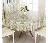 YWBXSHKD Rond PVC Nappe Diameter 180cm, ImperméAble Nappe De Table, Vinyle Nappes Toile CiréE Huile-Preuve éTanche Linge De Table Tapis De Table, Nappe De Cuisine Ronde