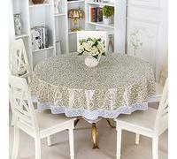 YWBXSHKD Rond PVC Nappe Diameter 180cm, ImperméAble Nappe De Table, Vinyle Nappes Toile CiréE Huile-Preuve éTanche Linge De Table Tapis De Table, Nappe De Cuisine Ronde
