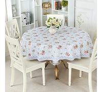 YWBXSHKD Rond PVC Nappe Diameter 180cm, ImperméAble Nappe De Table, Vinyle Nappes Toile CiréE Huile-Preuve éTanche Linge De Table Tapis De Table, Nappe De Cuisine Ronde