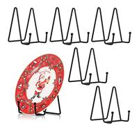 ywchoshe 5 Pièces Chevalet Support Présentoir Porte Assiette, Support d'Assiette pour Présentation, Support Assiette Chevalet de Fer pour Plaque, Livre, Photos, Art de table