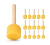 ywchoshe 60 Pcs Pinceaux en Mousse avec Manche en Bois pour Peinture | Pinceaux éponge en mousse avec manche bois, idéaux pour peinture, art, artisanat, poterie et graffiti.