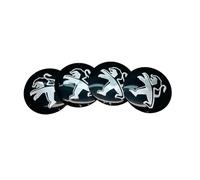 YWDRE 4 Pièces Autocollants Cache Moyeu pour Peugeot 3008 E3008 P64 2024 2025, Autocollant avec Emblème Centre de Jante Couvercle de Moyeu Badge Autocollants Voiture Accessoires,H-56mm