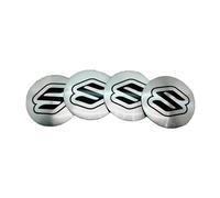 YWDRE 4 Pièces Autocollants Cache Moyeu pour Suzuki Ignis/Facelift Hybrid 2017-2024 2025, Autocollant avec Emblème Centre de Jante Couvercle de Moyeu Badge Autocollants Voiture Accessoires,E-56mm